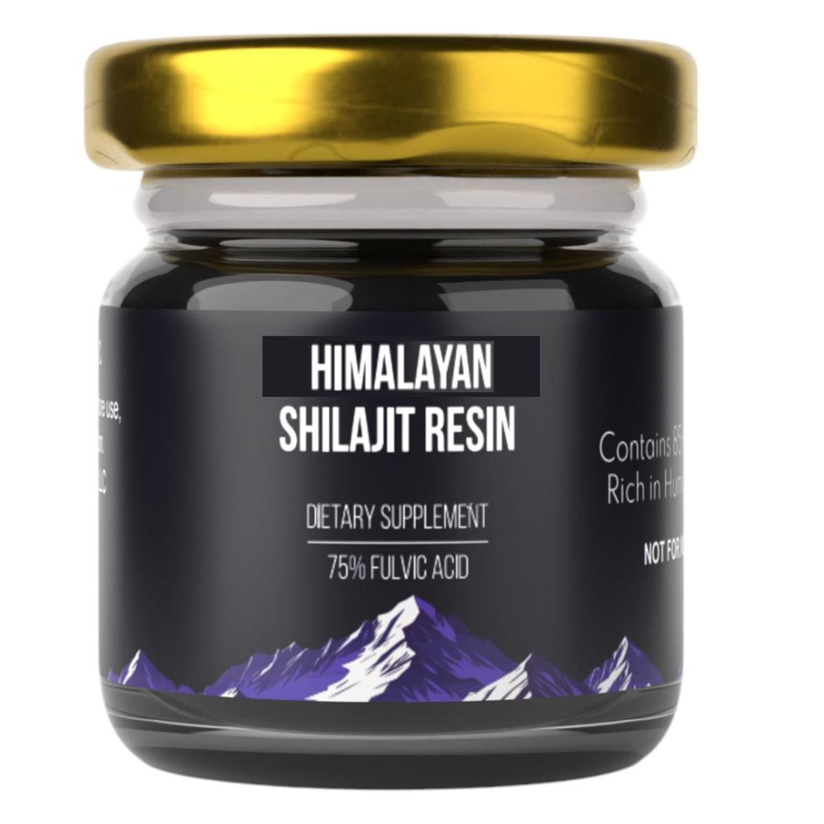 Jar of Himalayan Shilajit Resin dietary supplement