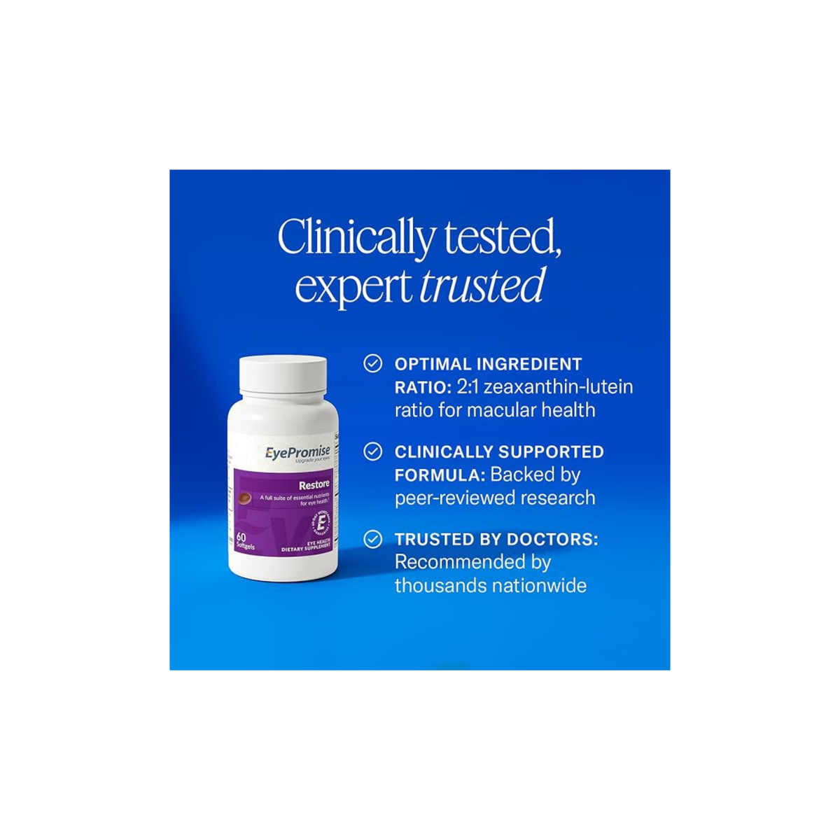 EyePromise Restore Eye Health Supplement 60 Softgels