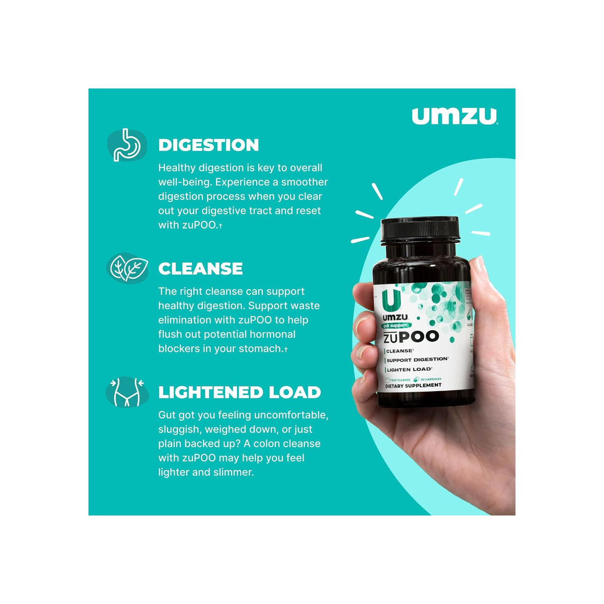 UMZU zuPOO Colon Cleanse & Gut Support 30 Capsules