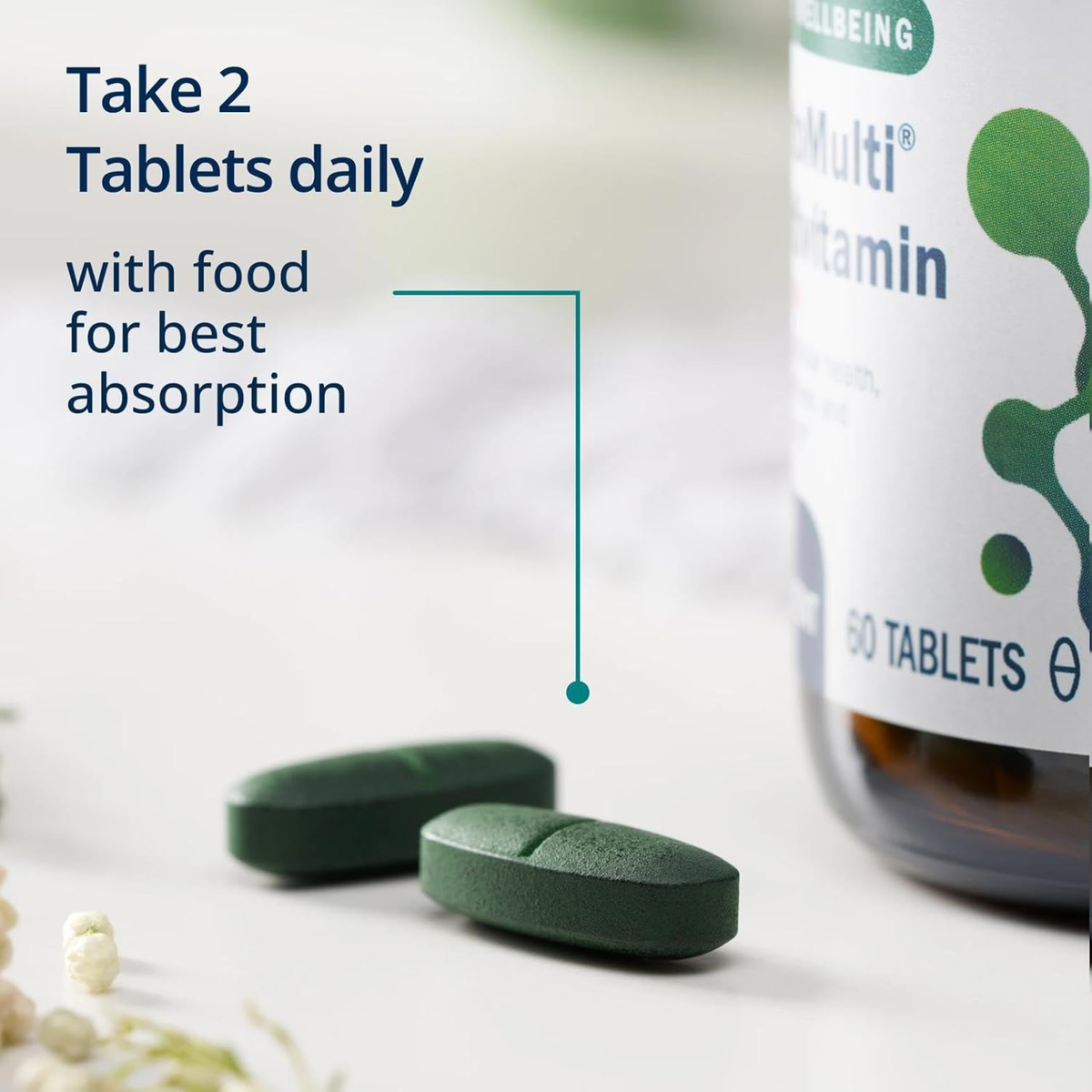 Metagenics PhytoMulti Multivitamin with Iron 60 Tablets Daily Wellbeing Plant-Based Dietary Supplement